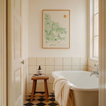 tuscany fine art print by aesop soap in stylish bathroom